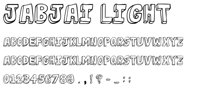 jabjai Light font